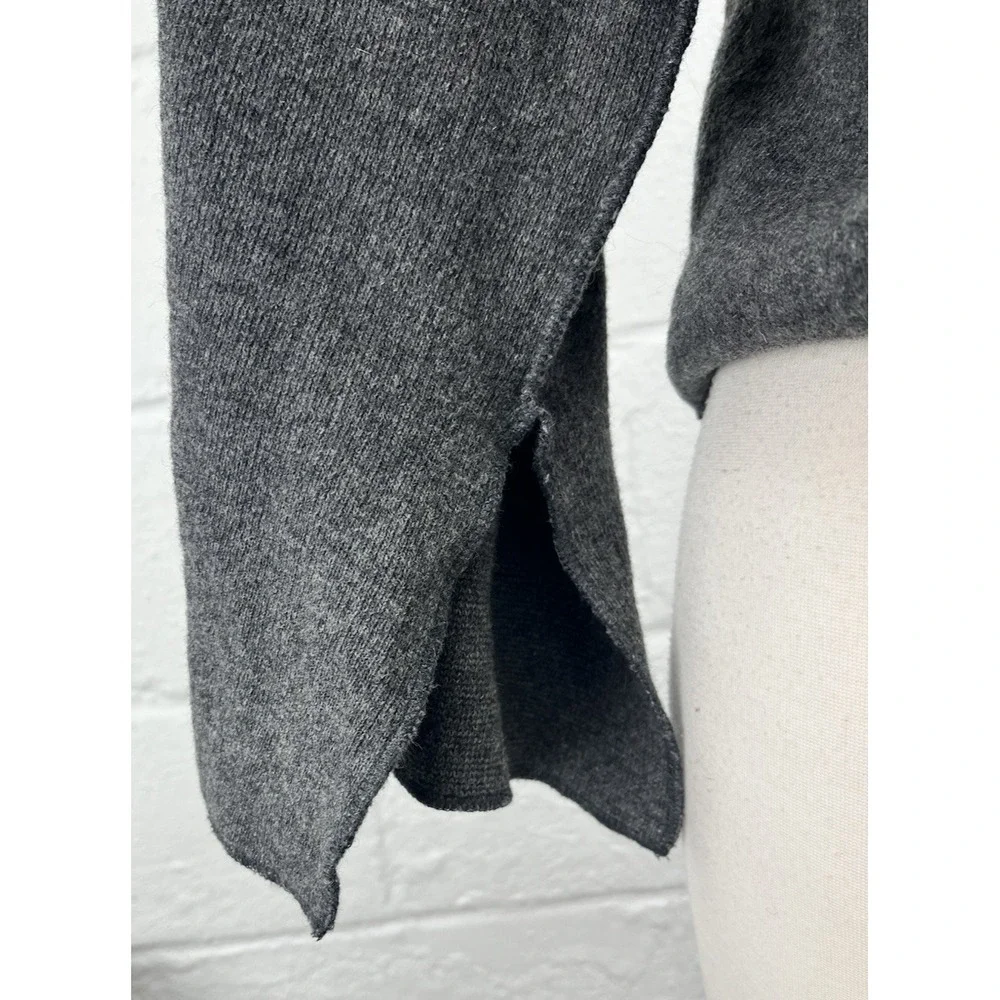Ivan Grundahl Linea S Sweater Cardigan Medium Wool Tie Front Kimono Sleeve Boxy